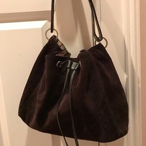 Kate Spade suede drawstring bag